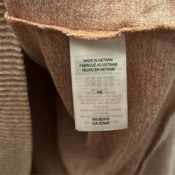 Lucky Brand XS Mock Neck Lightweight Sweater Pink Neutral Pullover NWT - Picture 4 of 6